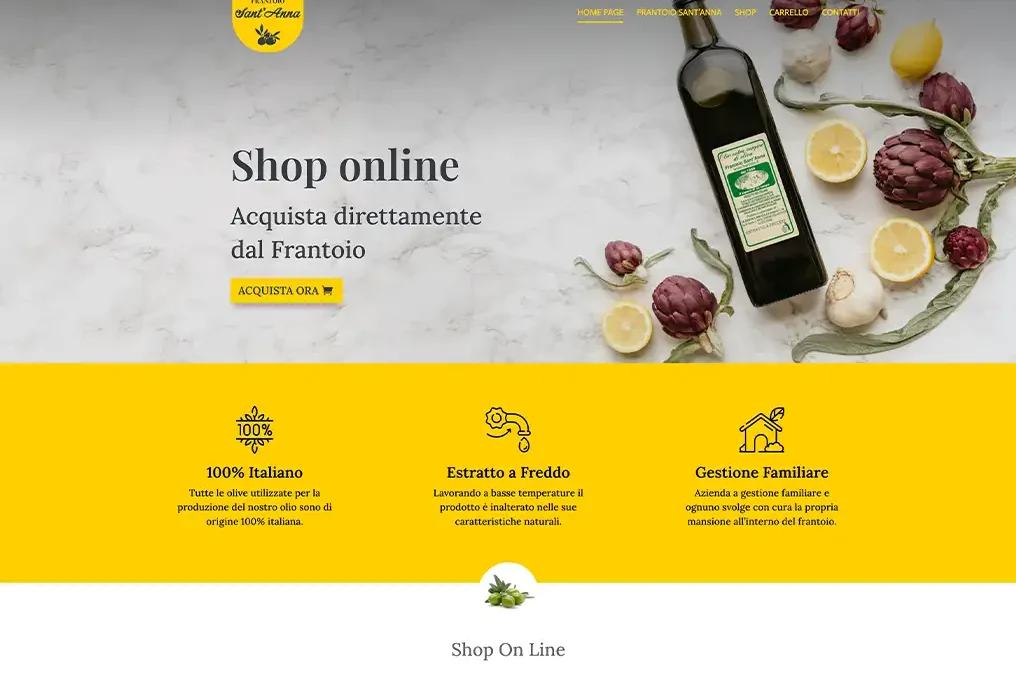 E-Commerce per Frantoio S. Anna